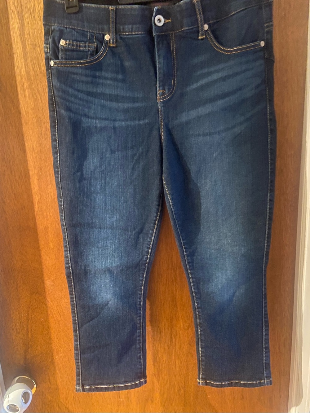 Torrid Dark Blue Premium Stretch Crop Bombshell Skinny Jeans Size 14